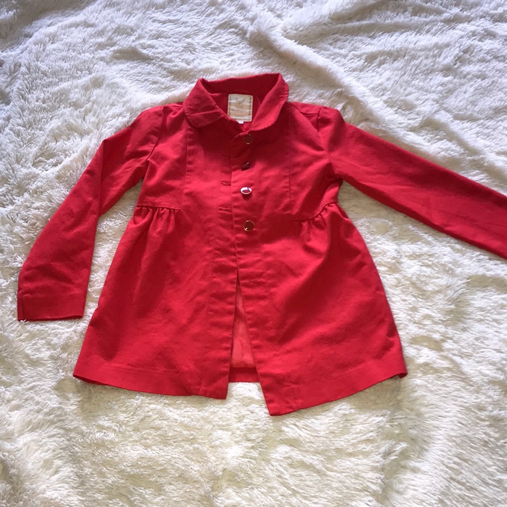 Orange twill dress jacket